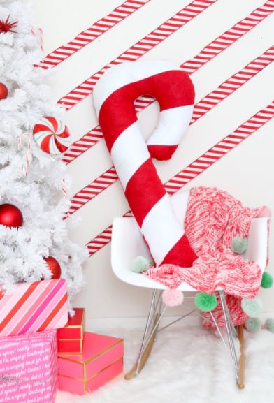 Tutorial: Giant candy cane pillow