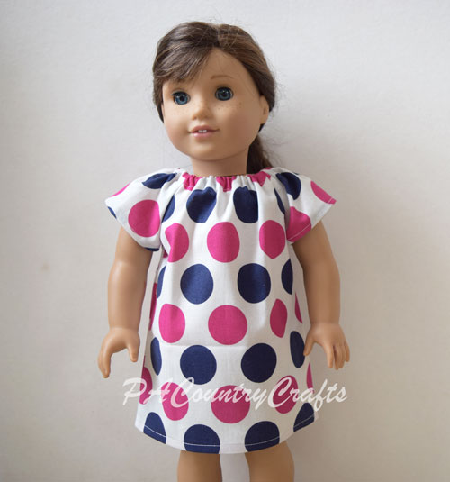 Tutorial and pattern: Peasant dress for an 18" doll