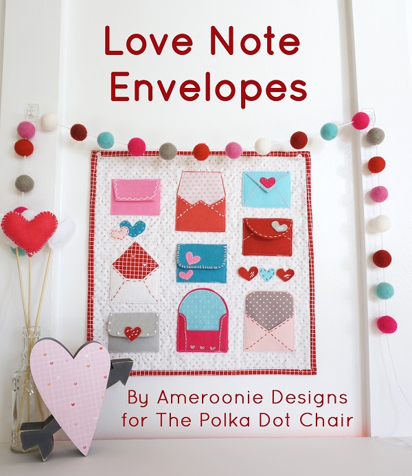 Tutorial: Felt Valentine love note envelopes