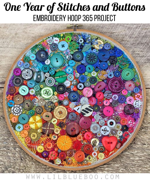 365 days of stitches in this embroidery hoop project – Sewing