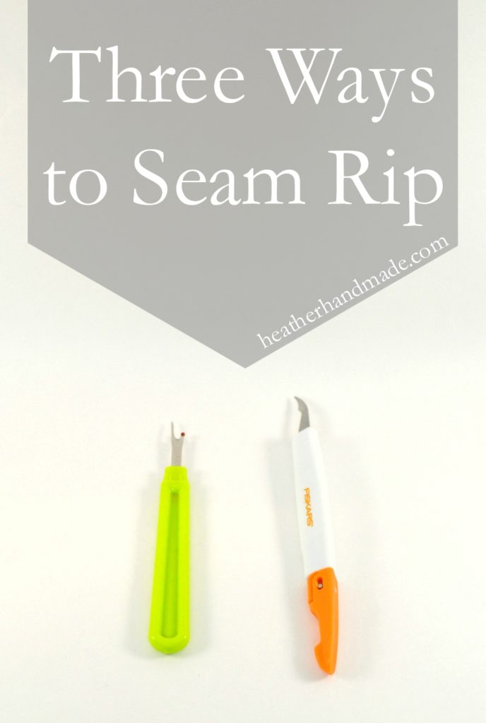 Tutorial: 3 ways to rip out a seam