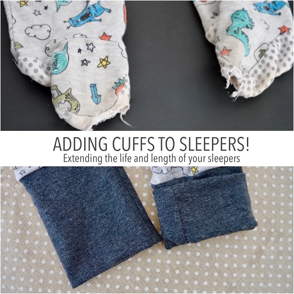 Tutorial: Convert footie sleepers or pajamas to cuff ankles