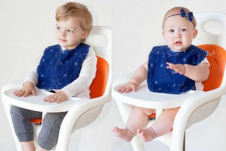 Tutorial and pattern: Easy fringed flannel baby bib