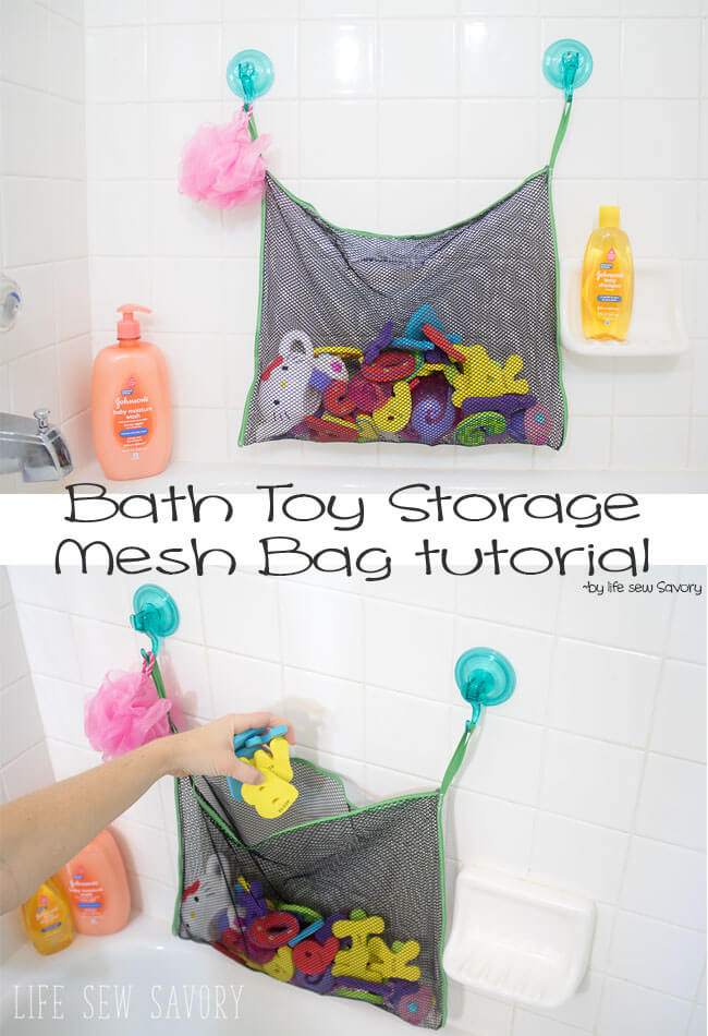 Tutorial: Mesh bath toy hanging storage bag