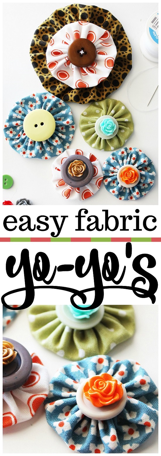 Tutorial and template: Scrap fabric yo-yos