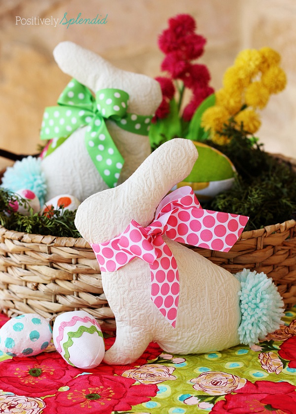 Tutorial and pattern: Easy Easter bunny softie