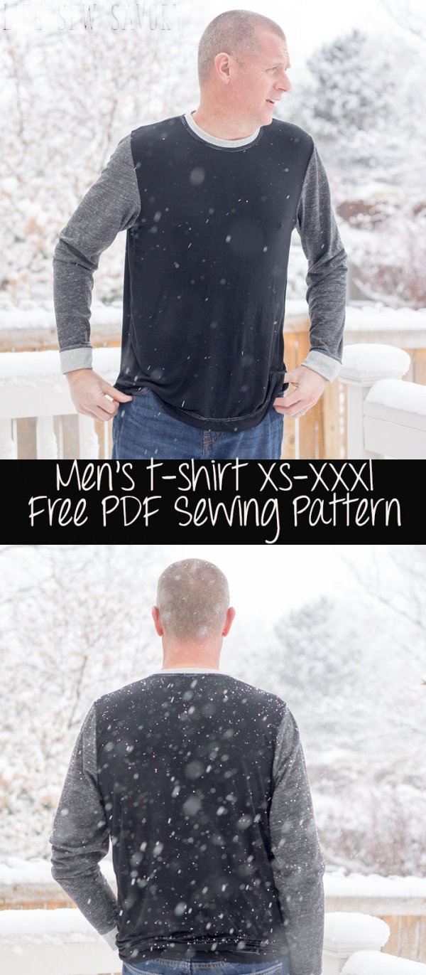 Tutorial and pattern: Men's long sleeved t-shirt