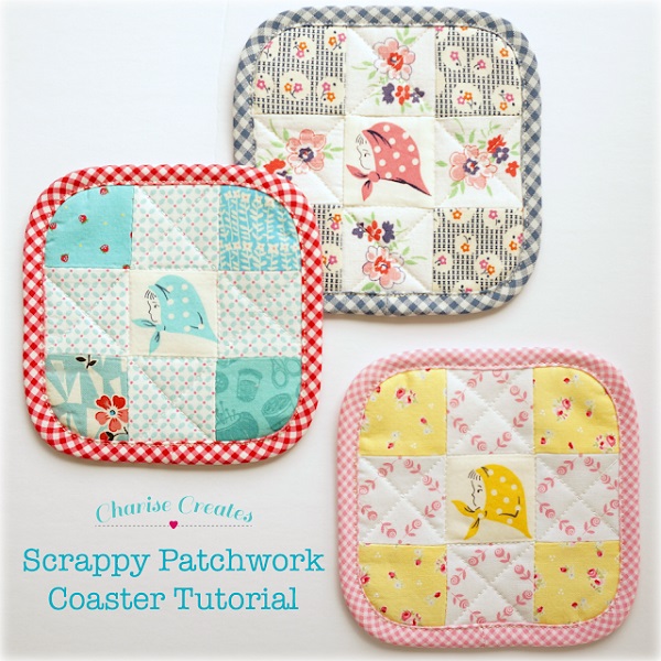 Tutorial: Scrappy 9-patch coasters