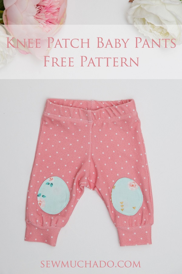 Tutorial and pattern: Newborn baby knee patch pants