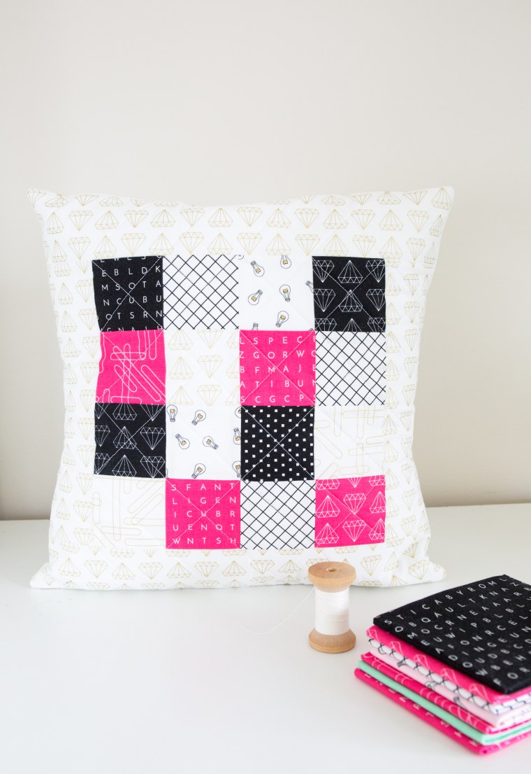 Tutorial: Quilted patchwork pillow