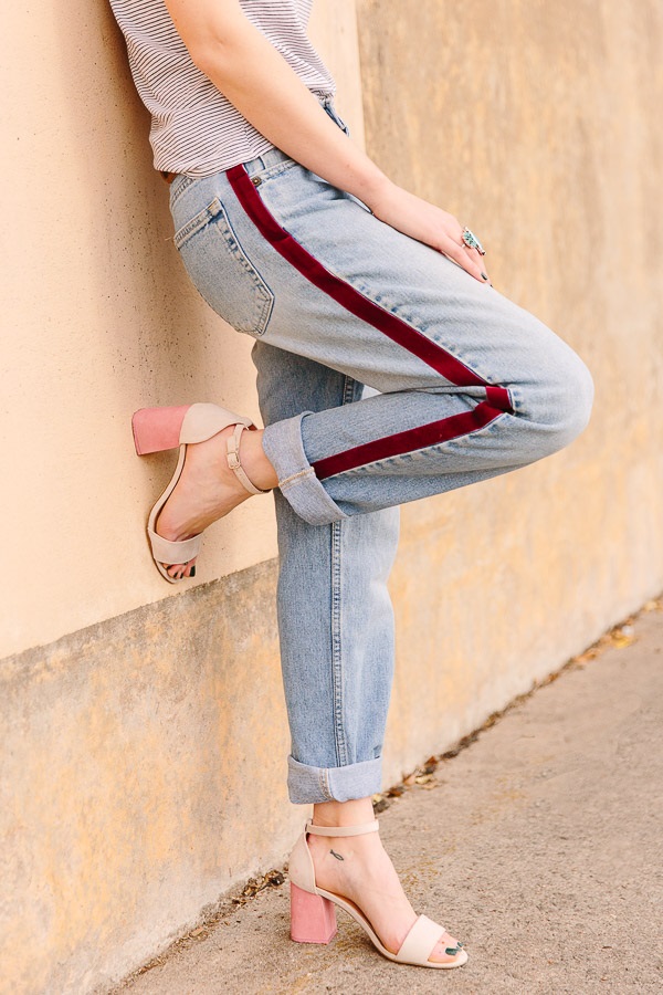 Tutorial: DIY side stripe pants, no sewing required