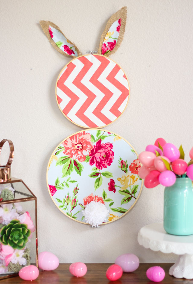 Tutorial: Embroidery hoop Easter bunny wall decor