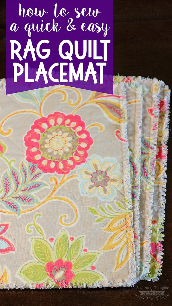 Tutorial: Rag quilt placemats