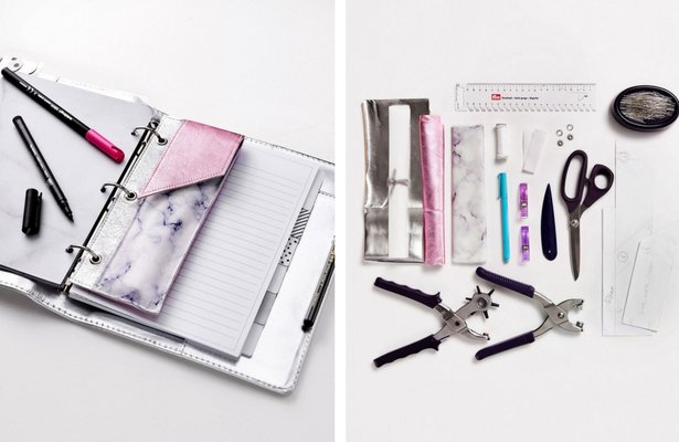 Tutorial and pattern: Vinyl and fabric pencil pocket for your planner