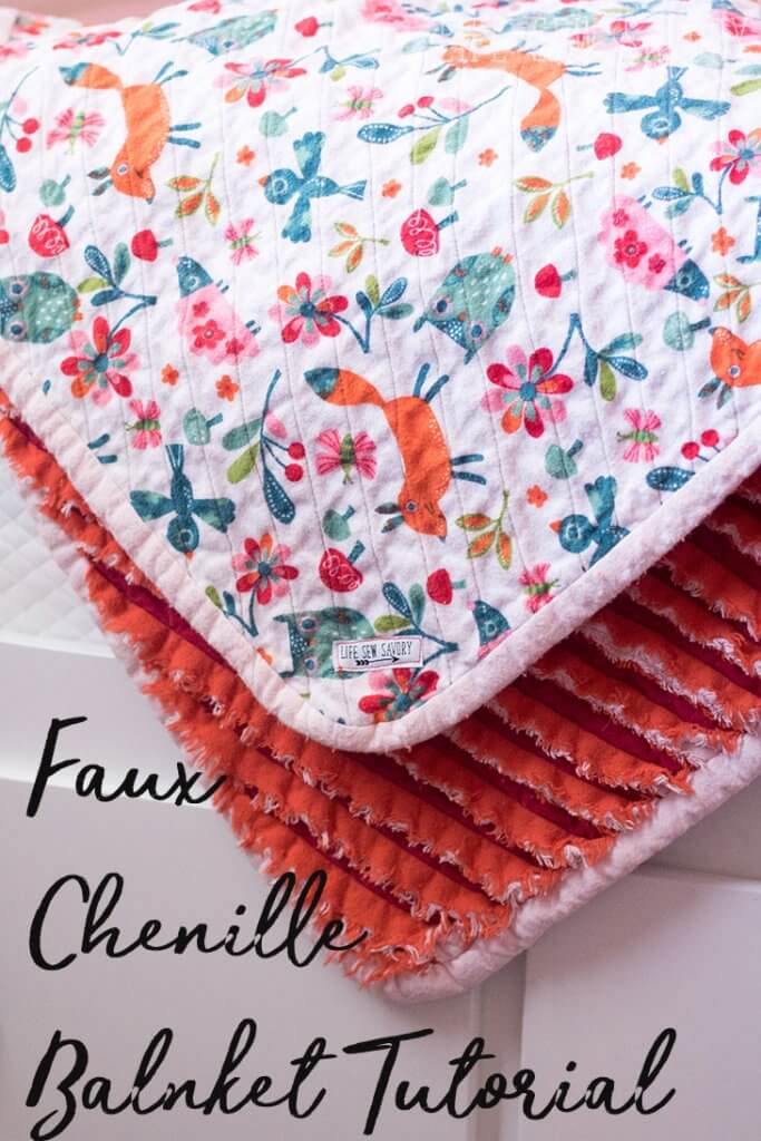 Tutorial: Faux chenille flannel blanket