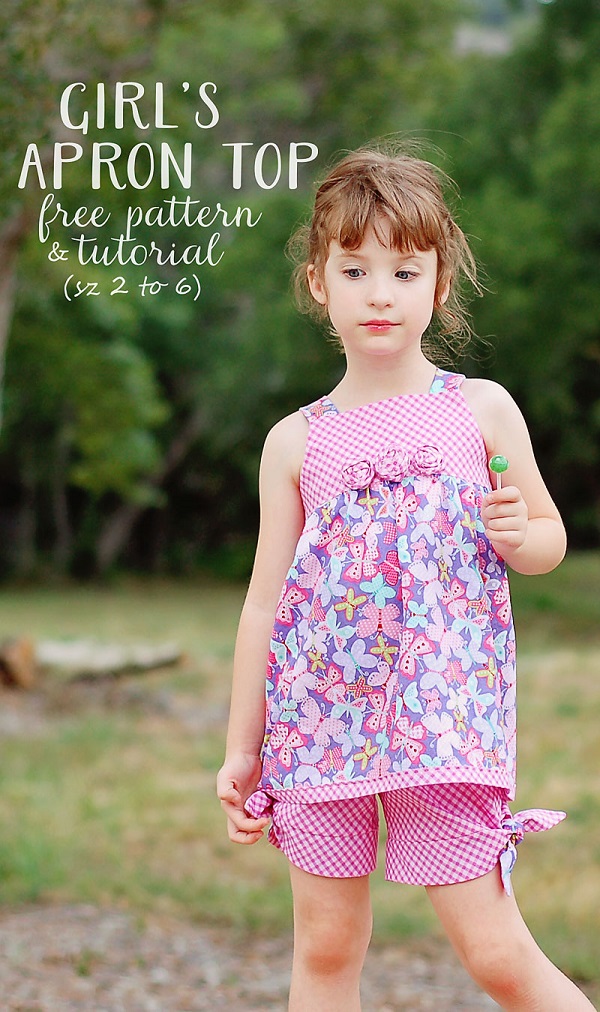 Tutorial and pattern: Girl's summertime apron top