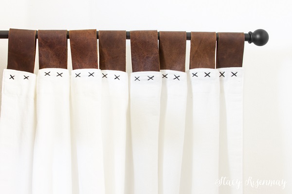 Tutorial: Leather tab curtains