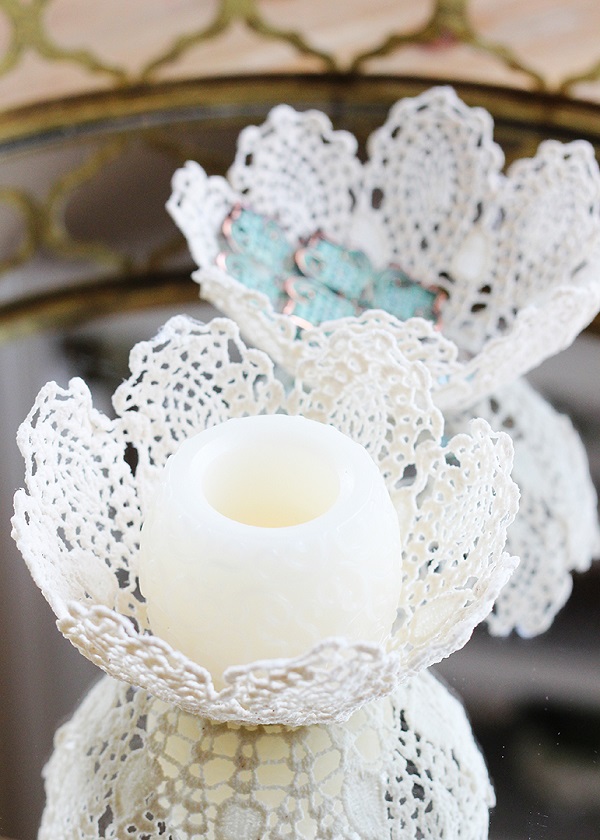 Tutorial: Lace bowls made from doilies