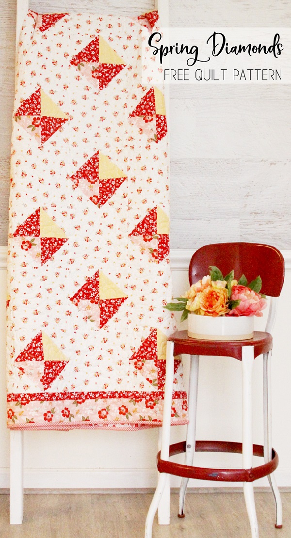 Sewing tutorial: Spring Diamonds quilt