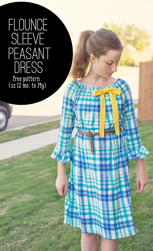 Sewing tutorial: Flounce sleeve peasant dress