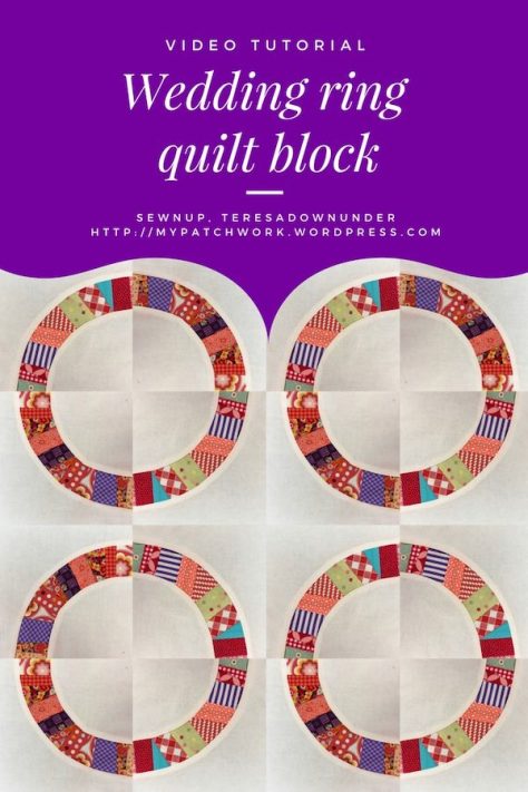 Video tutorial: Wedding ring quilt block with template