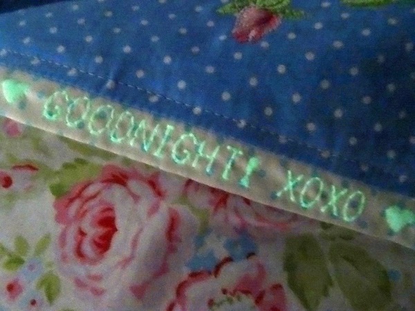 Sewing tutorial: Pillowcase with a glow in the dark secret message