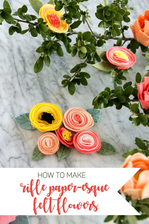 Sewing tutorial: Rifle Paper inspired felt flowers