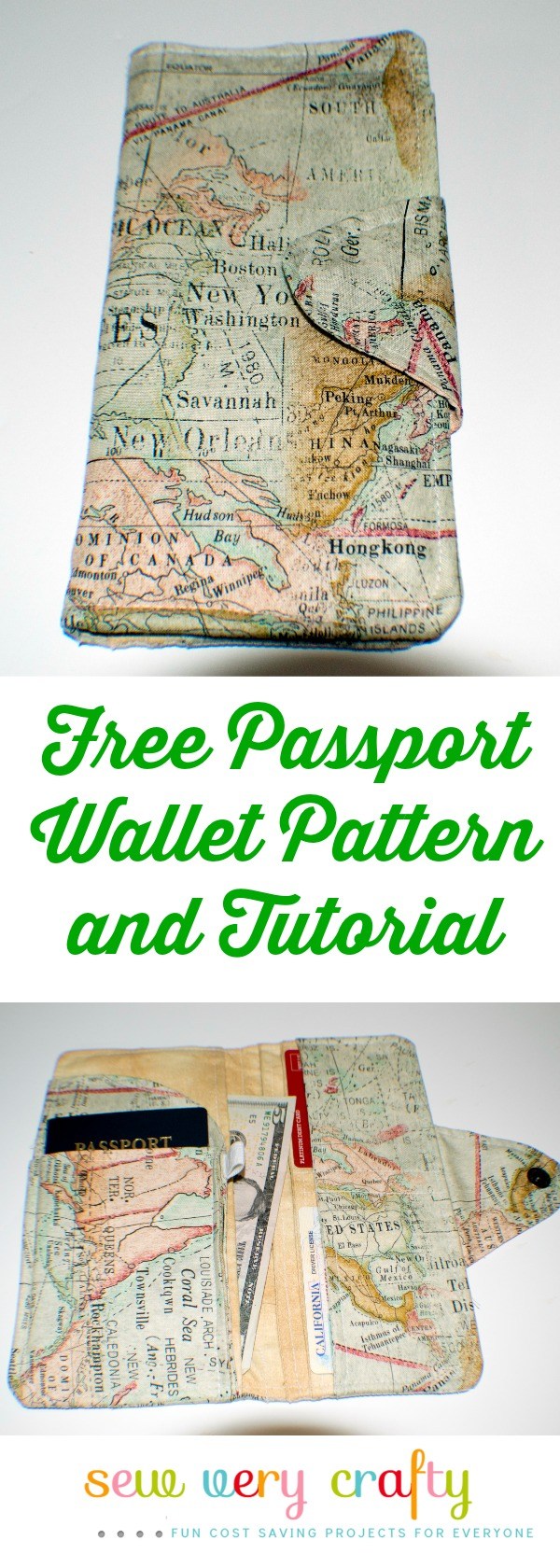 Sewing tutorial: Passport wallet with lots of pockets