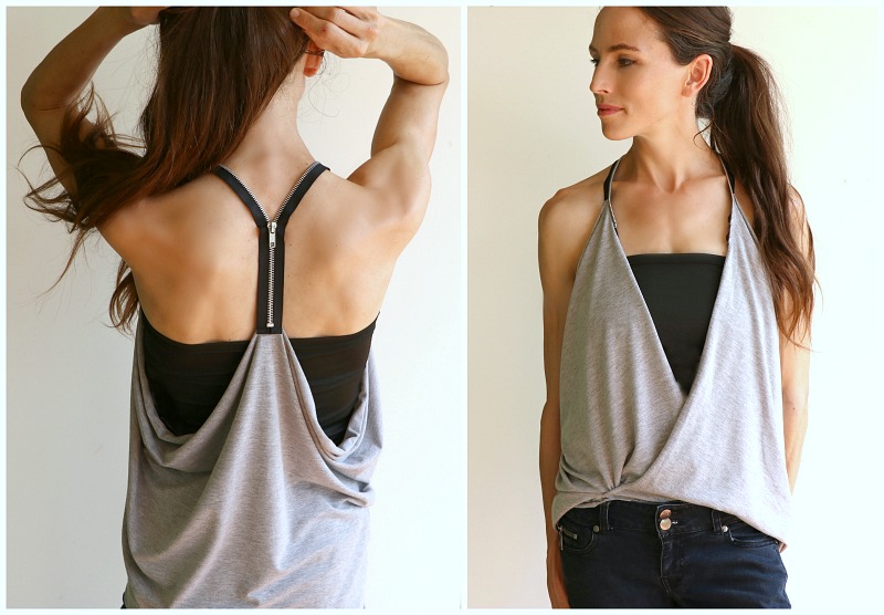 Sewing tutorial: Zipper racerback tank