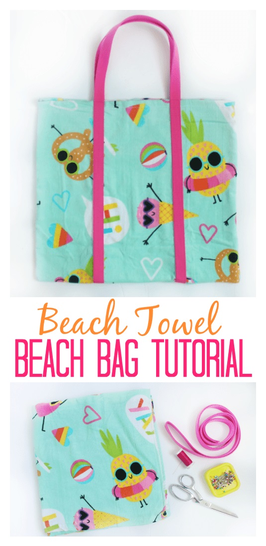 Sewing tutorial: Beach tote from a towel