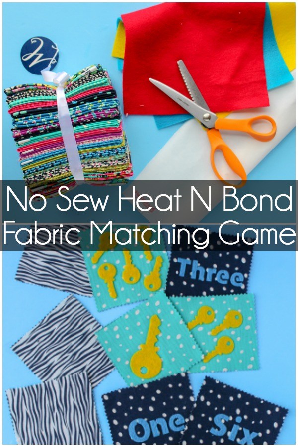 Sewing tutorial: No sew fabric matching game for kids