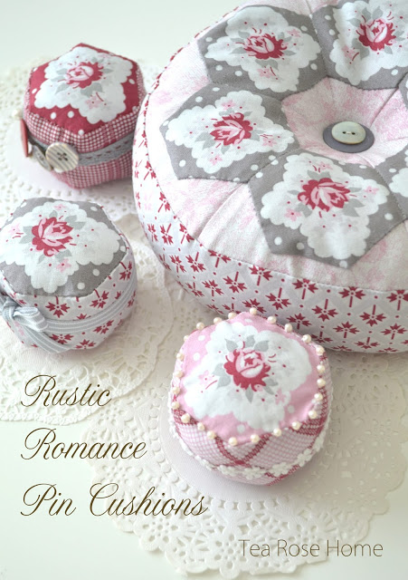 Sewing tutorial: Fussy cut hexagon pincushions