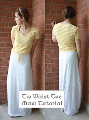Sewing Tutorial: Drawstring waist maxi dress – Sewing