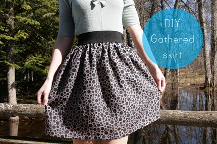 Tutorial: Easy gathered skirt with wide elastic waistband – Sewing