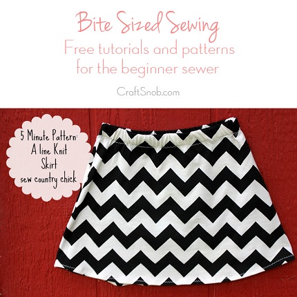 Sewing Pattern Tutorial: Little girl A-line skirt – Sewing