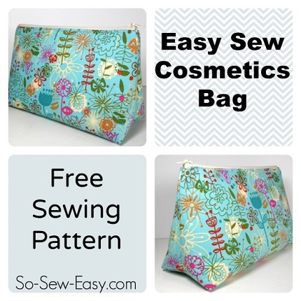 Sewing Tutorial: Flat bottom zippered cosmetics bag – Sewing