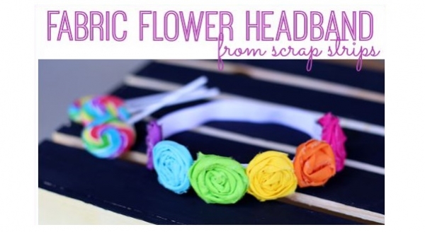 DIY tutorial: Rolled fabric flower headband