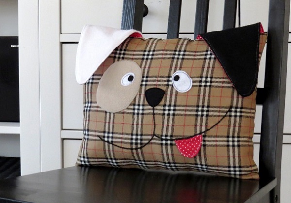 Free pattern: Cute puppy throw pillow – Sewing