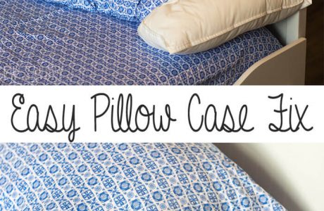 Easy No-Sew fix to a keep your pillow inside its pillowcase