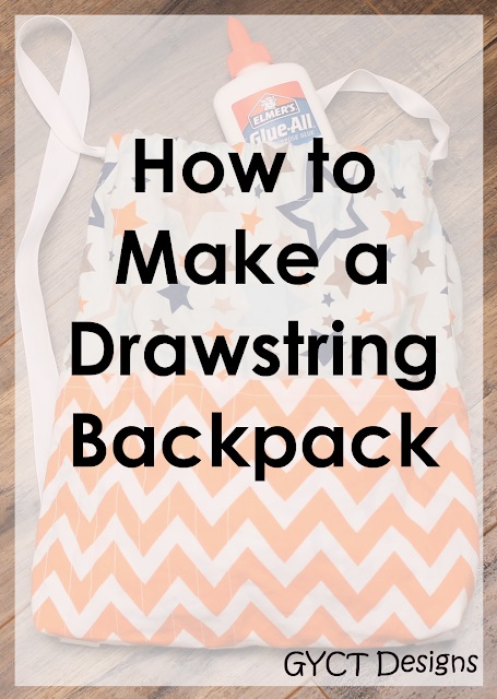 Sewing tutorial: Drawstring backpack, with free pattern