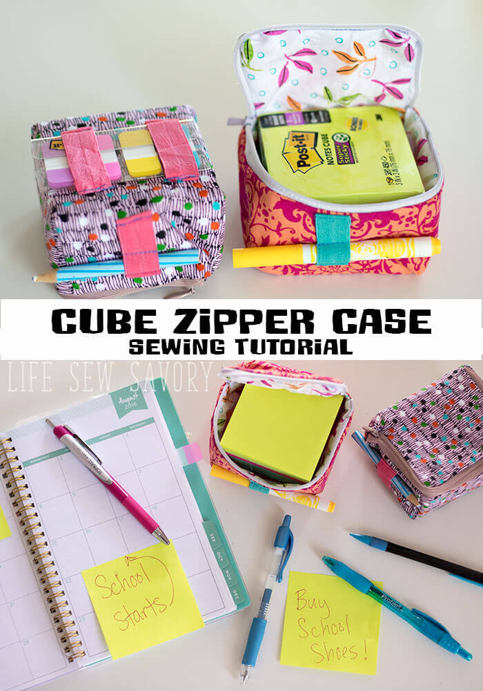 Sewing tutorial: Cube zipper pouch