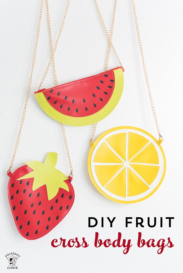 Sewing tutorial: Vinyl fruit purse, with free cut file