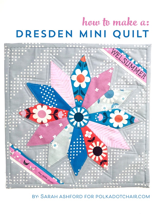 Sewing tutorial: Dresden plate mini quilt