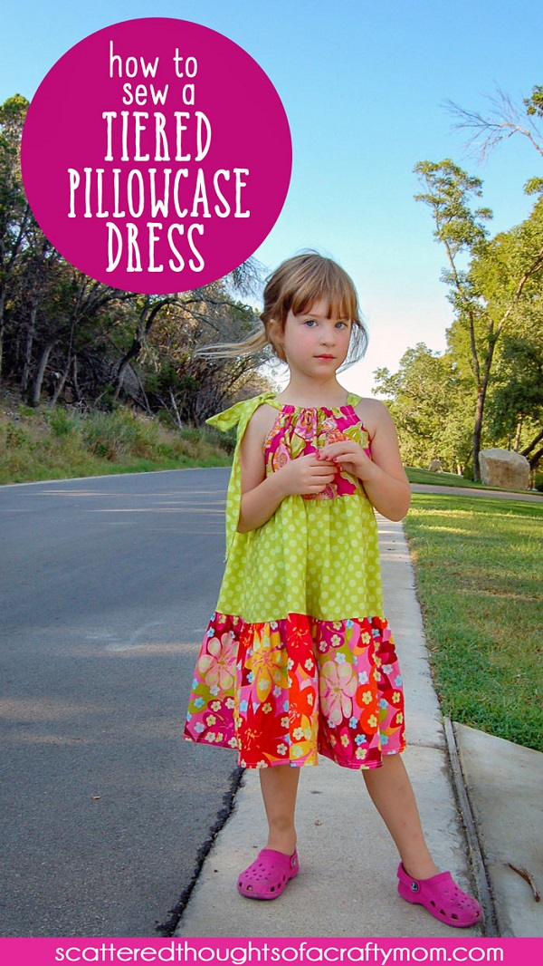 Sewing tutorial: Tiered pillowcase dress with free pattern