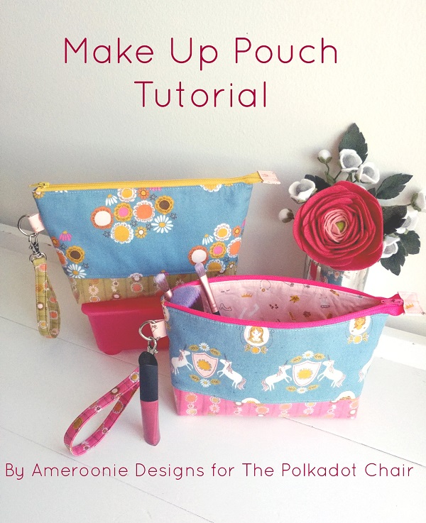 Sewing pattern: Zipper cosmetic bag with vinyl lining – Sewing