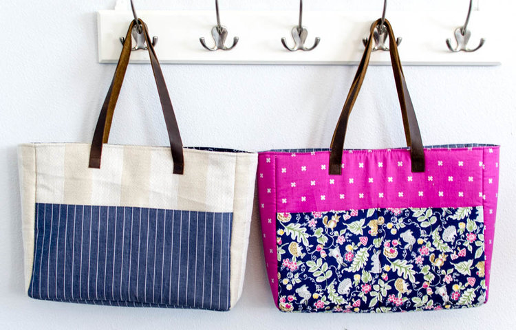 Sewing tutorial: Easy tote with large pockets