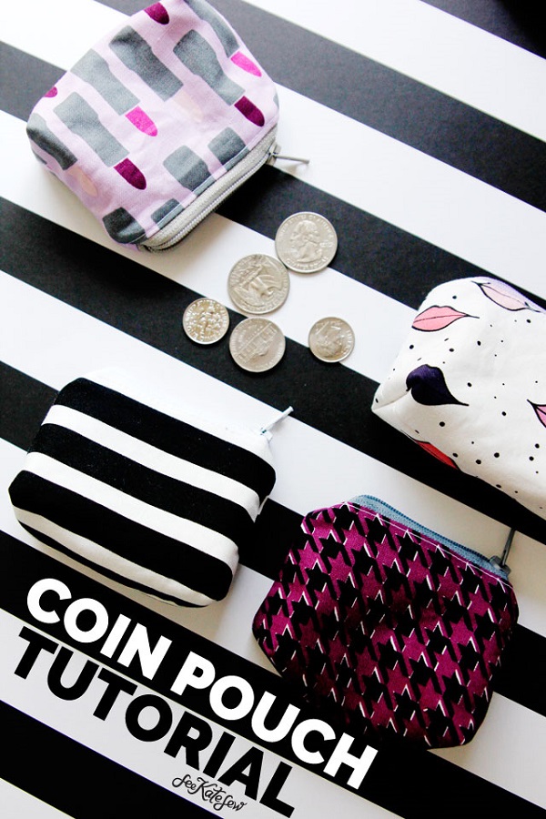 Sewing tutorial: Little zip coin pouch