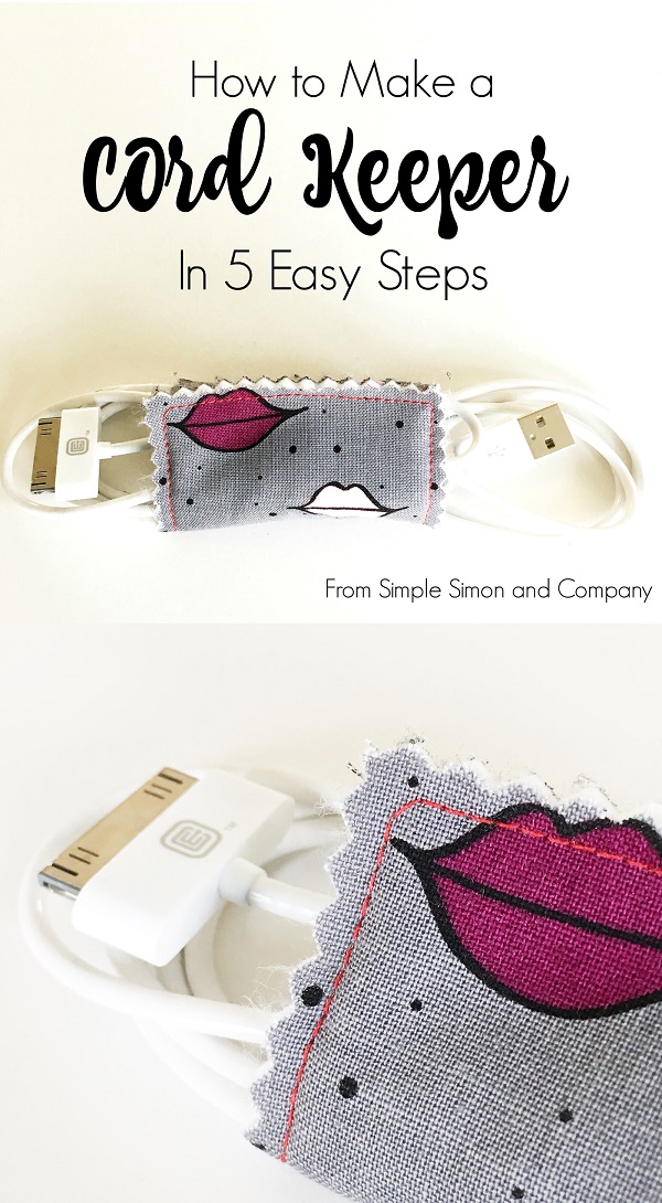 Sewing tutorial: Easy cord keeper