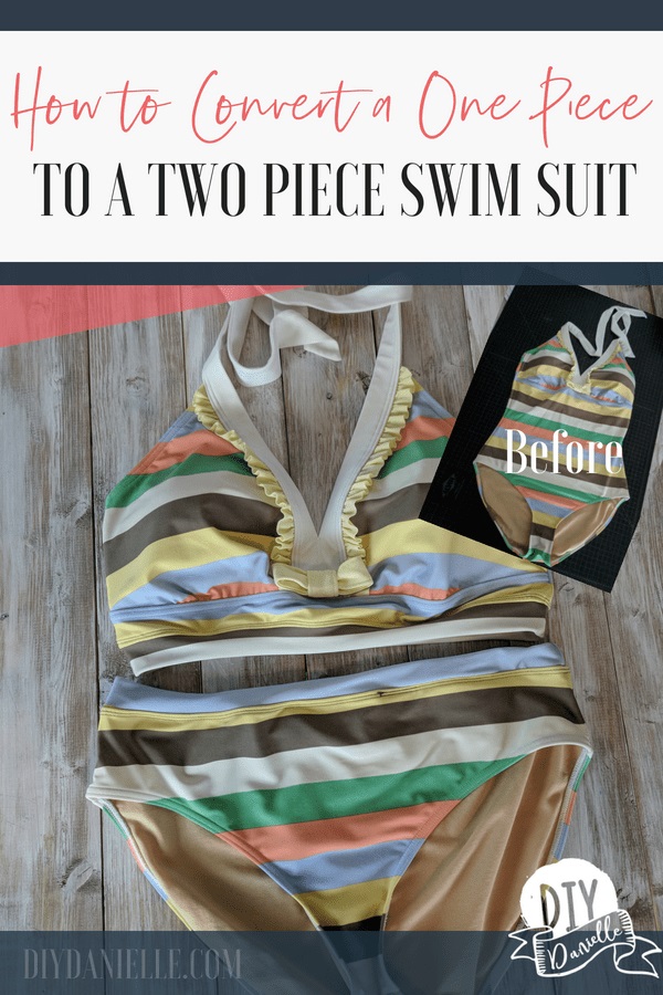 Sewing tutorial: Turn a one piece swim suit into a two piece