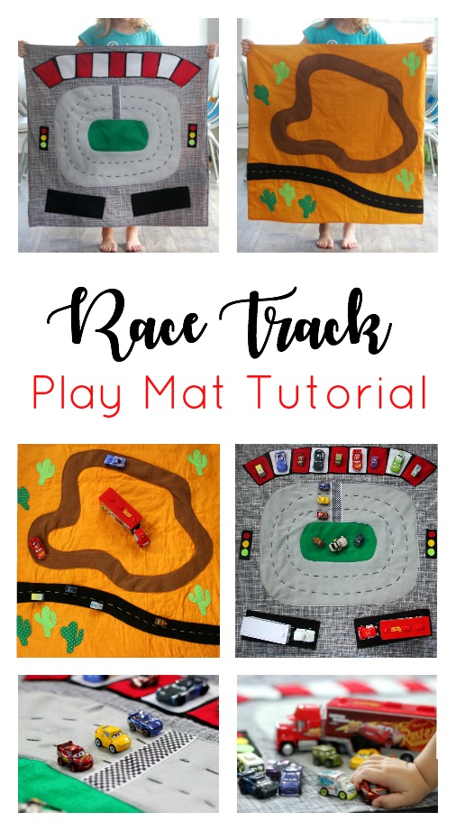 Sewing tutorial: Reversible race track car play mat